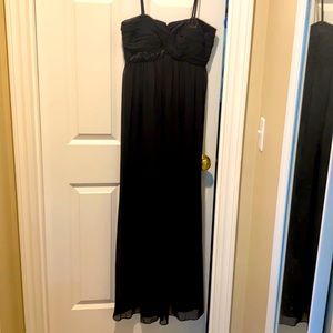 Black maxi beaded gown